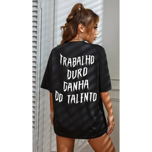 Camiseta Aceleratto Oversized "Trabalho Duro"