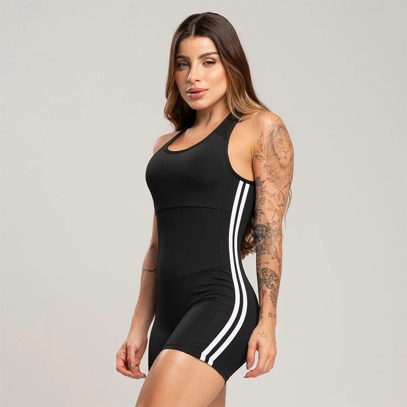 Macaquinho Fitness Aceleratto com Detalhe Cruzado