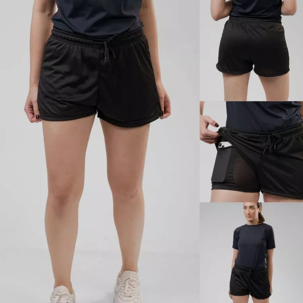 Shorts Esportivo Aceleratto 2 em 1 Feminino Dry-Fit